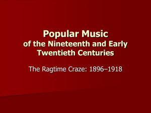 Popular Music of the Nineteenth and Early Twentieth Centuries