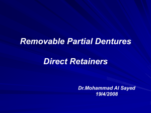 Removable Partial Dentures(direct retiner)