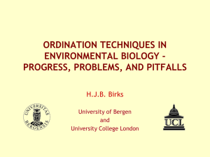 ordination techniques in environmental biology