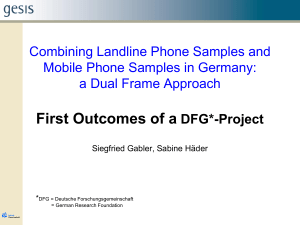 Mobile Phone Surveys in Germany – Outline and Pretest of a