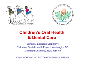 Children's Oral Health & Dental Care