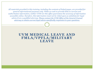 FMLA VPFLA and Other Leave
