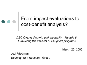 From impact evaluations to cost
