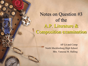 PPT - Writing the Third AP Exam Essay