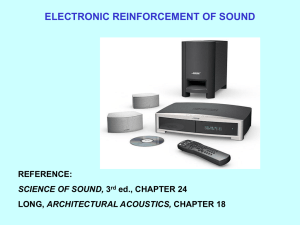 electronic reinforcement of sound