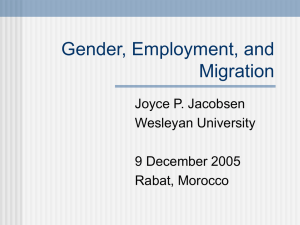 Gender, Employment, and Migration