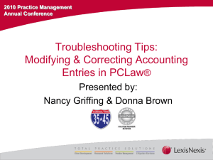 Troubleshooting Tips: Modifying & Correcting Accounting Entries in