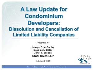 Dissolution and Cancellation of Limited Liability