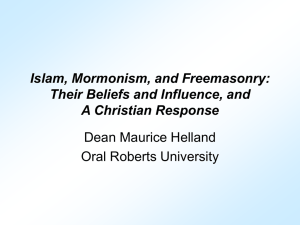 Islam, Mormonism, and Freemasonary