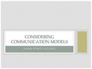 Considering Communication Models