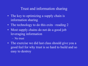 Trust and information sharing