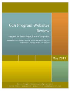 CoA Program Websites Review - Groups-That