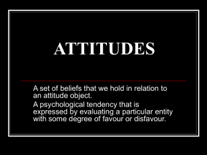 Lecture 4: Attitudes