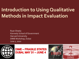 Introduction to Integrating Qualitative Methods and Impact Evaluation