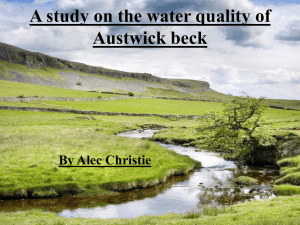 Alec Austwick Beck Water quality