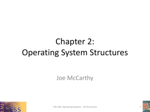 UWB CSS 430 Operating System Structures