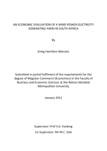 an economic evaluation of a wind power electricity generating farm