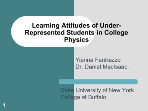 Learning Attitudes of Under-Represented Students in College Physics