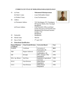 SCIENTISTS PROFILE FOR EVALUATION FOR DIRECT