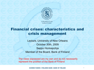 Financial crises: characteristics and crisis