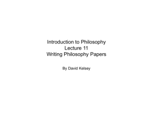 writing philosophy papers