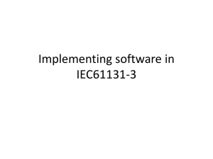 Implementing software in IEC61131