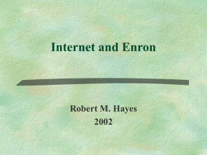 Internet and Enron - UCLA Department of Information Studies