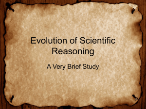 Scientific Reasoning and Method