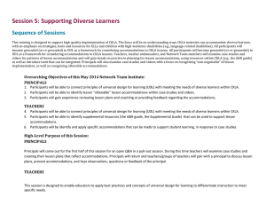Facilitator's Guide: Supporting Diverse Learners: Case Studies