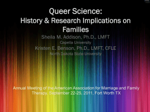 Queer Science: History & Research Implications on Families Sheila