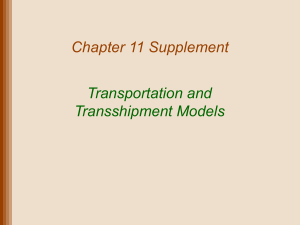 Transportation and Transshipment
