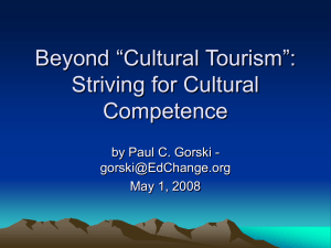 Toward Cultural Competence