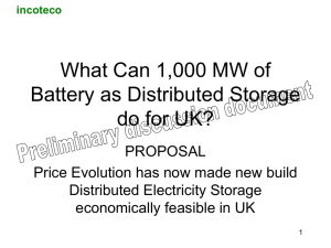 What Can 1000 MW of Battery Storage do for UK?