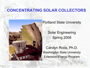 concentrating solar collectors