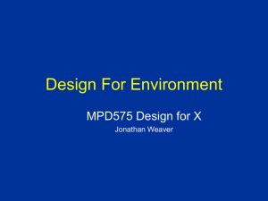 Design For Environment (DfE) - Technical Entrepreneurship Case
