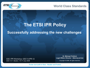 ETSI IPR Policy