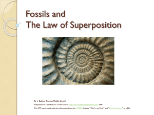 Fossils and Law of Superposition Powerpoint