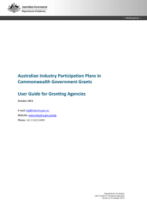 Australian Industry Participation Plans in Commonwealth