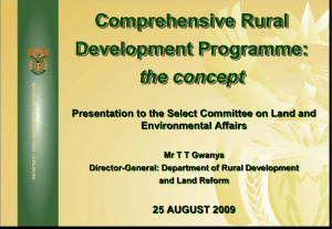 Comprehensive Rural Development Programme