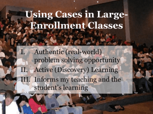 Using Case Studies in Large-Enrollment Courses