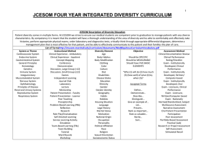 MUJCESOM Diversity Curriculum 2012-2013 and 2013-2014