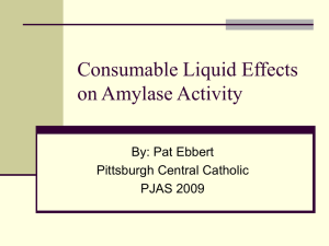 Consumable Liquid Effects on Amylase Activity