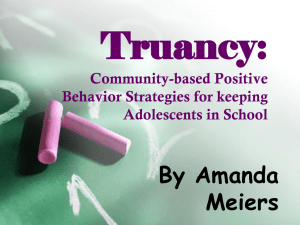 Truancy - School Based Behavioral Health