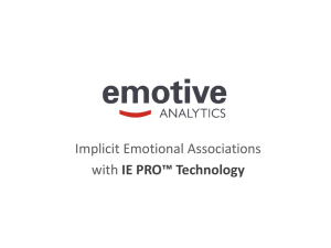 IE Pro™ Technology - Emotive Analytics