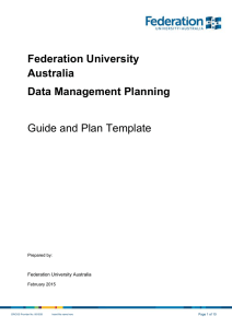 About the data management planning guide and plan template