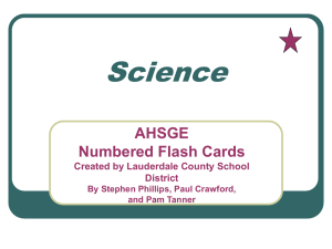 Flashcards Science - Numbered