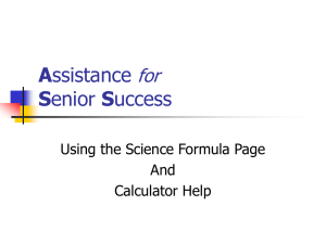 Assistance for Senior Success