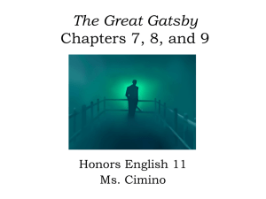 The Great Gatsby: Important Quotations Chapters 7-9
