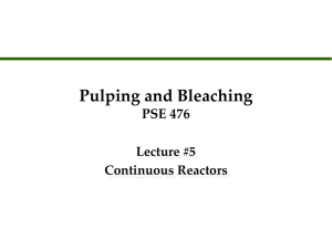 Lecture 5: Continuous Digesters