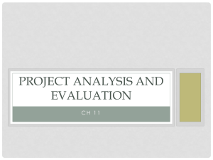 Project analysis and evaluation